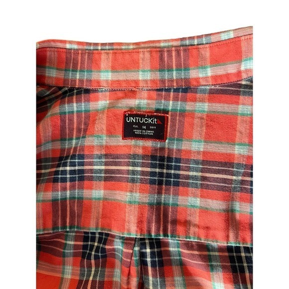 UNTUCKit Women’s Plaid Button-up Size‎ 14 Multi-Color - Picture 6 of 7